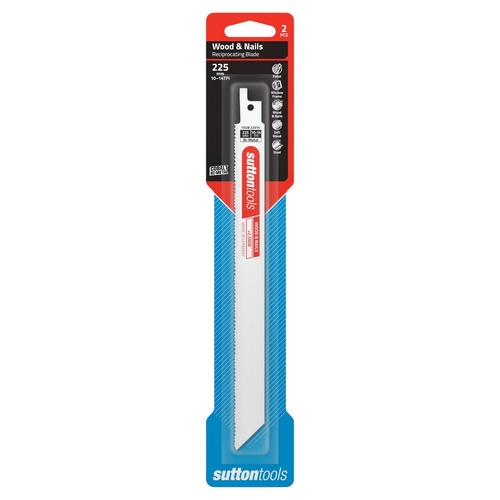 Recip Blade H528 Pallet 225x19x0.9mm 10-14TPI Bi-Metal 2 Pack