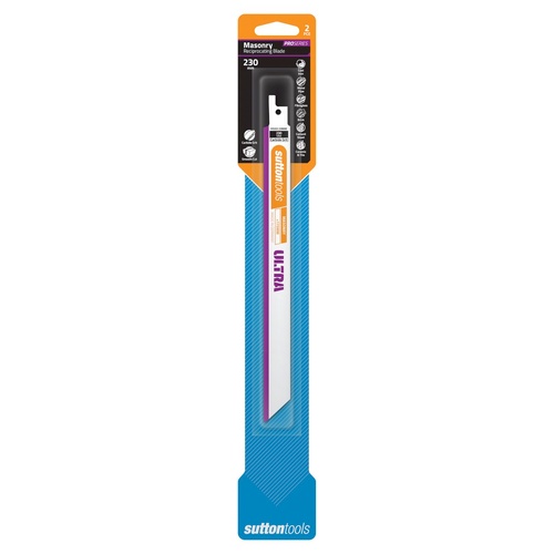 Recip Blade H533 Masonry 230x19x1.05mm CarbideGrit ULTRA 2 Pack
