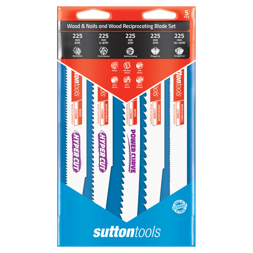 Recip Blade set H590 Wood Cutting 5 Pack