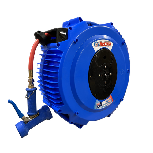 Recoila Retractable Hot Water Hose Reel Gen III with Washdown Gun 10mm ID x 15mtr