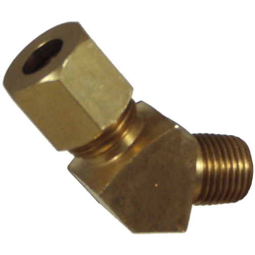 010545-0604 #5D 3/8 Tube x 1/4 BSPT 45 Deg Male Elbow Connector (01-.527)