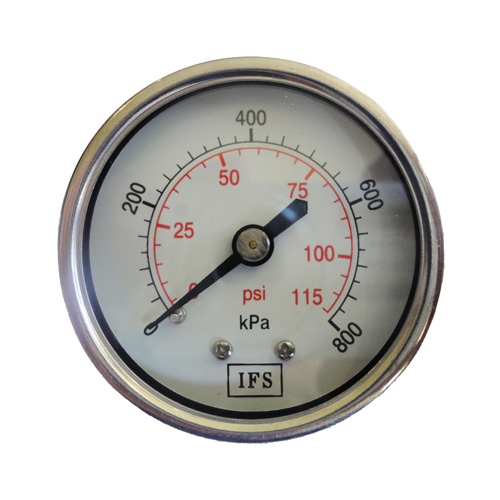 27-04R2-002 Pressure Gauge 40mm 250 KPA 1/8 BSPT Rear Entry Dry (25-1062)