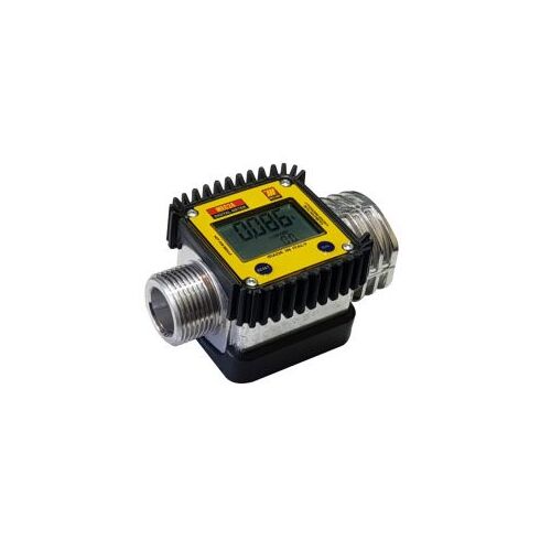 1" BSP Aluminium electronic digital flow meter 7-120 LPM flow range 300 PSI max pressure