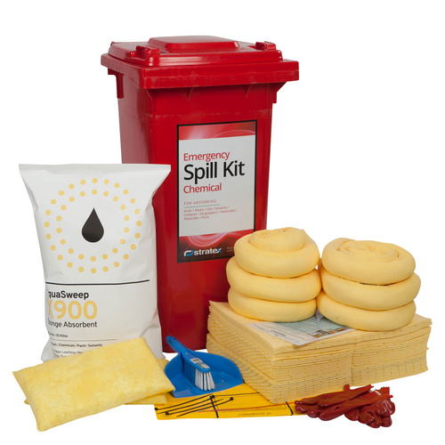 120 Litre Wheeled Bin Standard Spill Kit - Chemical