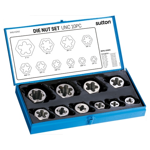 Sutton Die Nut M454 Set 10Pce UNC