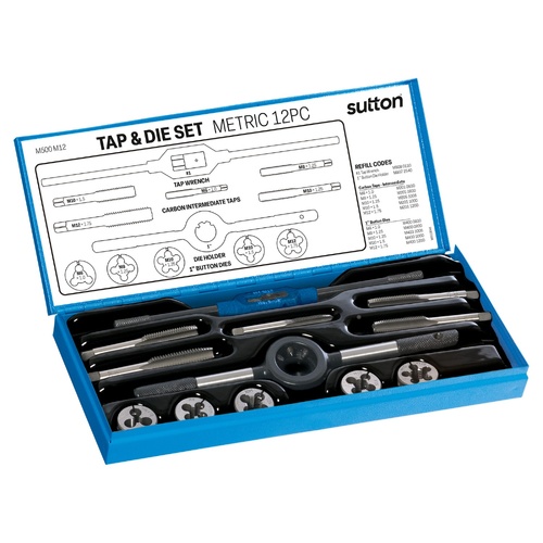 Sutton Tap & Die M500 Set 12Pce Metric