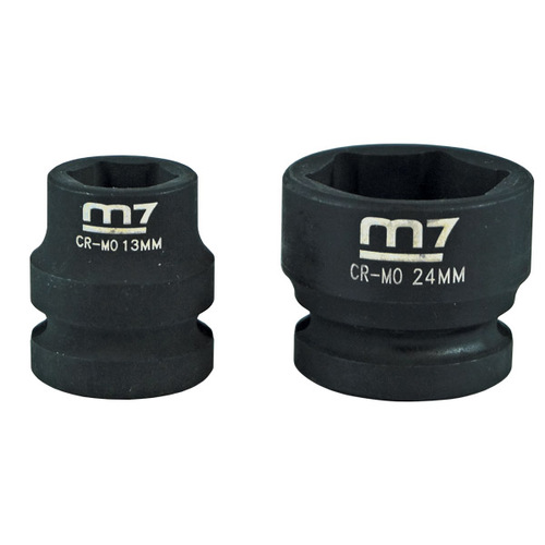 M7 Impact Socket 1/2" Dr, Stubby, 24mm