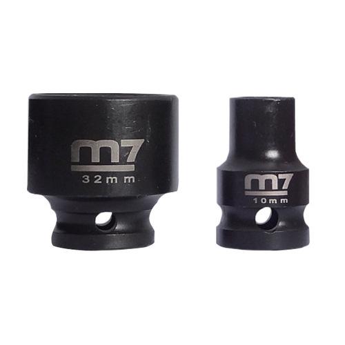 M7 Impact Socket, 1/2" Dr 6 Point, 9mm