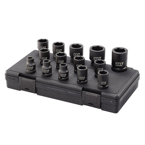 M7 Impact Socket Set, 1/2" Drive, 14Pce, 10 - 27mm