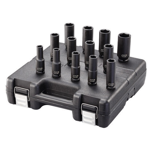 M7 Impact Deep Socket Set, 1/2" Drive, 13Pce, 7/16" - 1-1/4"