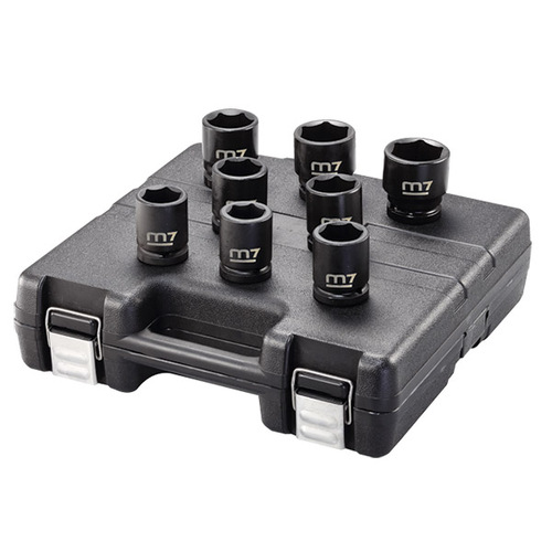 M7 Impact Socket Set, 3/4" Drive, 8Pcs, 1" - 1-1/2"