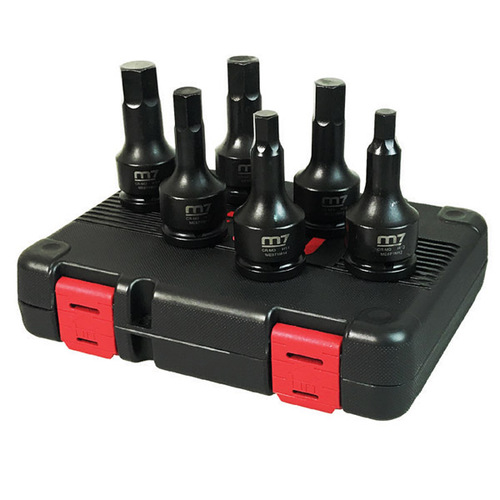 M7 6 Pcs 3/4" Impact Socket Set In Hex 1/2",9/16",5/8",3/4",7/8",1"