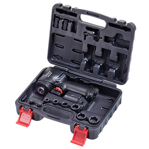 M7 Stubby Impact Wrench,  Pistol Style, Combination 3/8" & 1/2" Dr, 600 Ft/Lb
