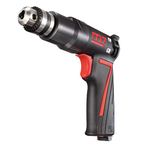 M7 Mini Air Drill, Pistol Style, 1/4" Chuck, Reversible, Key Chuck, 1600 rpm