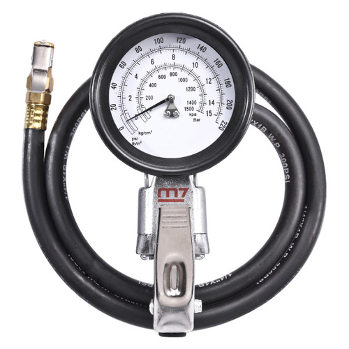 M7 Truck Tyre Inflator, 100mm Round Gauge, Max 220psi, 100cm Hose
