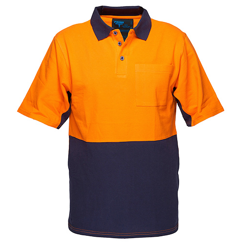 Cotton Polo Shirt Class D S/S OrNa 4XL