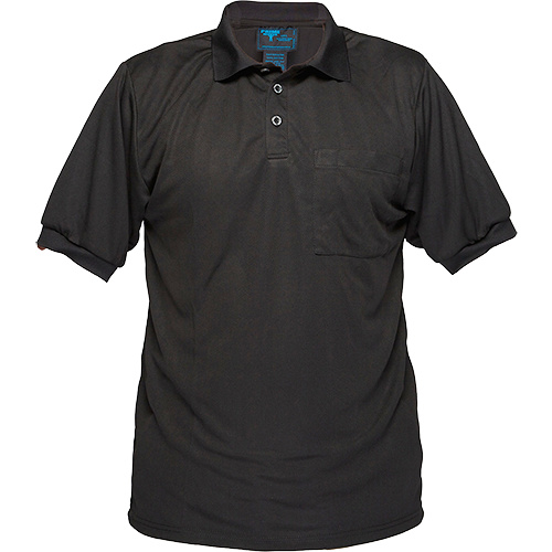 Micro Mesh Polo Shirt S/S Black 4XL