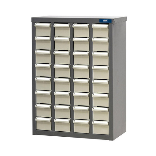 ITM Parts Cabinet, Metal, A8 32 Drawers 466W X 222D X 642H