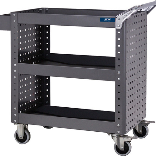 ITM Tool Cart, 3 Shelf With Side Panels, 873 W X 500 D X 880 H