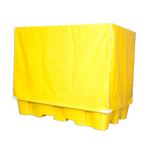 Frameless All-Weather Canvas Cover for Double IBC Spill Pallet