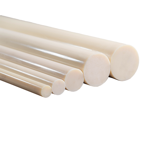 10x1000mm Acetal Rod (POM) Natural White
