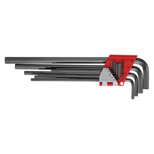 Teng Extra Long Metric Hex Key Set, 9Pce, 1.5mm-10mm