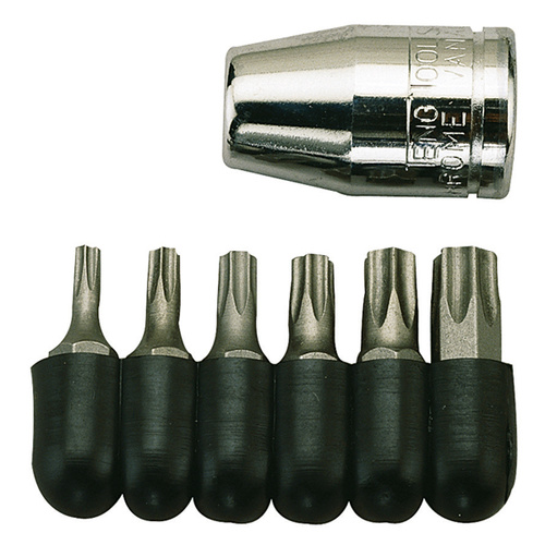Teng 3/8" Dr. Torx Bit Set, 7Pce, TX10-TX40