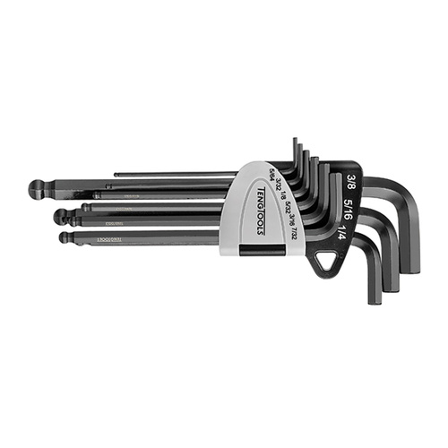 Teng Ball-End AF Hex Key Set, 9Pce, 5/64"-3/8"