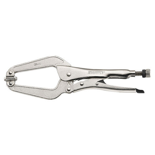 Teng 12" Long C-Clamp Lock Plier (NP) W/Swivel Pad