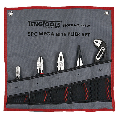 Teng Mega Bite Plier Set, 5Pce
