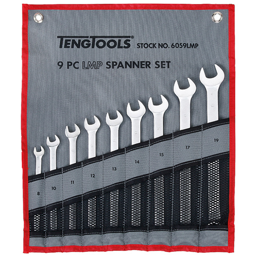 Teng 9Pc Lmp Combination Spanner Set 8-19mm W/Wallet