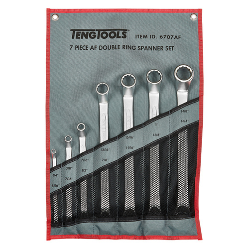 Teng 7Pce Double Ring Spanner Set 1/4-1-1/4"