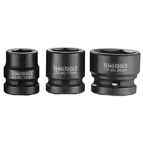 Teng 1/2" Dr. Stubby Impact Socket 10mm DIN