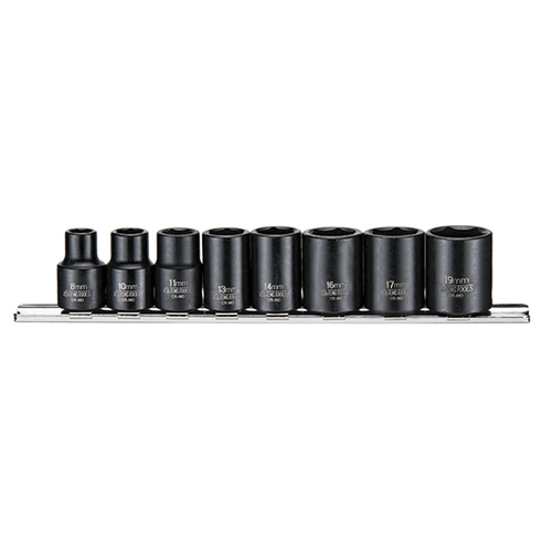 Teng 8Pce 3/8" Dr. Reg Impact Socket Set 8-19mm
