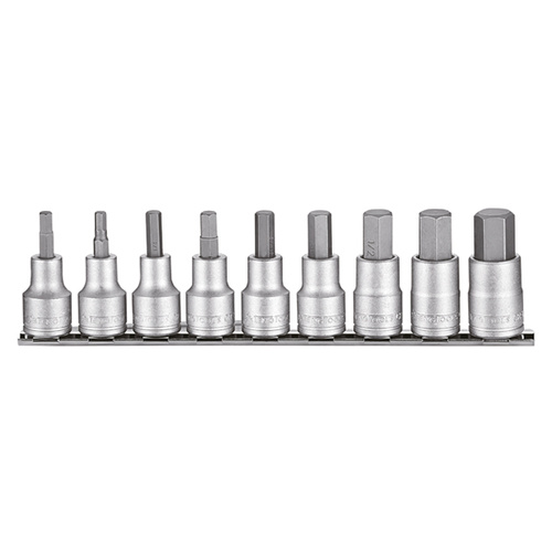 Teng 9Pce 1/2" Dr. AF Hex Bit Socket Set 3/16-5/8"