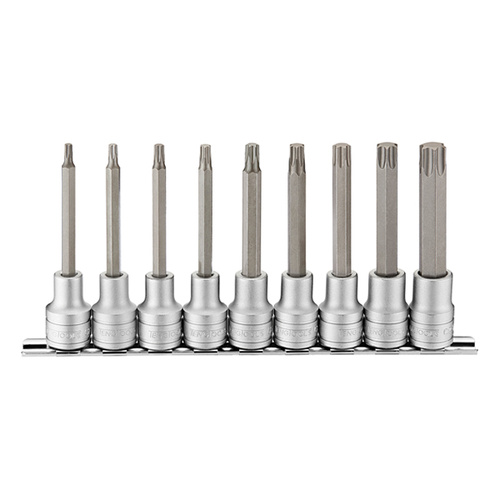 Teng 9Pce 1/2" Dr. Long TX Bit Socket Set - TX20-TX60