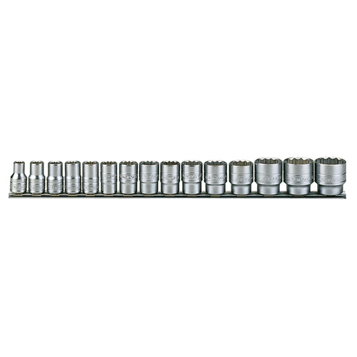 Teng 15Pce 1/2" Dr. Metric Socket Set 10-32mm 12PNT