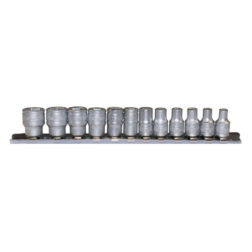 Teng 12Pce 1/4" Dr. Reg. mm Socket Set 4-13mm 6PNT