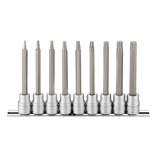 Teng 9Pce 3/8" Dr. Long TX Bit Socket Set - TX10-TX50