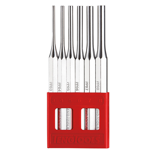 Teng 6Pce P Punch Set 3-8mm