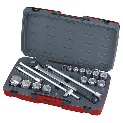 Teng 18Pce 3/4" Dr. Metric Reg. Socket Set 6PNT