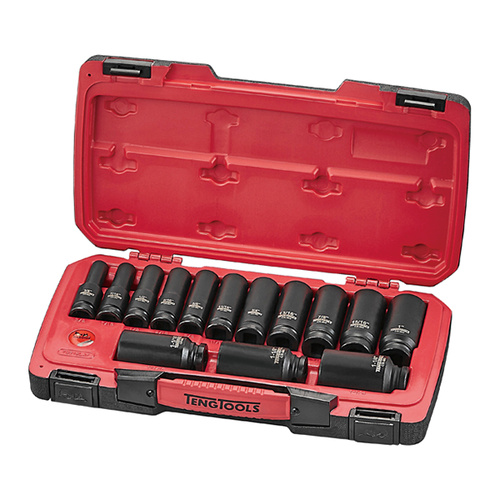 Teng 18Pce 1/2" Dr. AF Deep Impact Socket Set 6-PNT