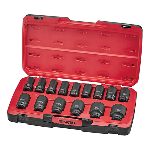 Teng 17Pce 3/4" Dr. mm Deep Impact Socket Set 6-PNT
