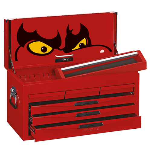 Teng 183Pce 26" 6 Drawer Chest Tool Kit, Metric, EVA Trays, Red