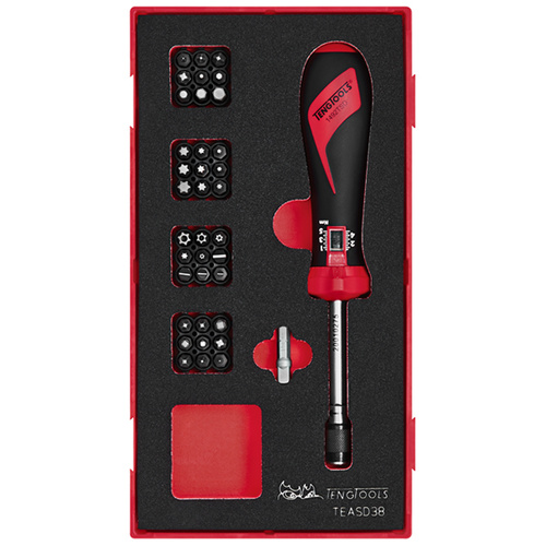 Teng 38Pce 1/4" Dr. Torque Screwdriver Set 1-5Nm EVA-TEA-TRA