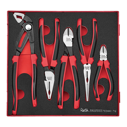 Teng 5Pce Plier Set TPR Grip Q EVA2