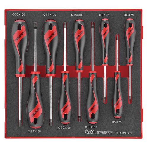 Teng 9Pce MD TX Screwdriver Set 6-30 - TED-TRAY