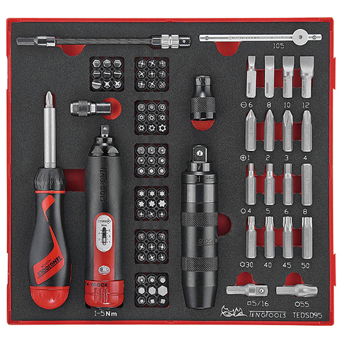 Teng 95Pc Torq S/Driver 1-5Nm & Acc. Set - TED-TRAY