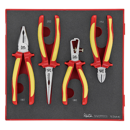 Teng 4Pce MB 1000V VDE Plier Set - TED-TRAY