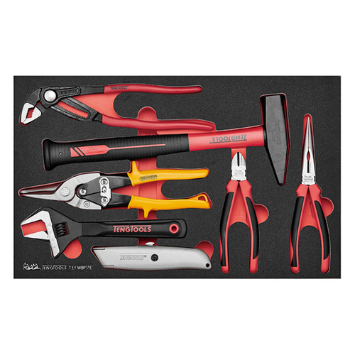 Teng 7Pce Plier And Engineers Hammer Set